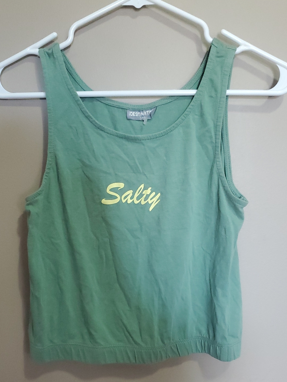 Destination 'Salty' Green Tank Top Size Large